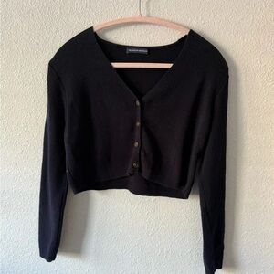Brandy Melville Black Cropped Cardigan